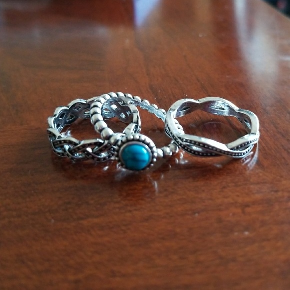 3 stackable rings. Sterling silver - Picture 3 of 3